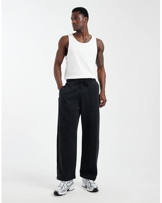 Hollister White Super baggy Graphic joggers for men