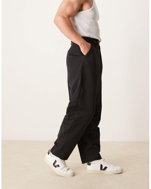 ASOS Black Smart baggy Balloon Fit Trousers for men