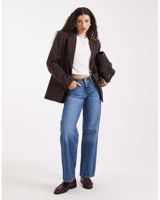 ASOS Blue Tailored Grandad Blazer