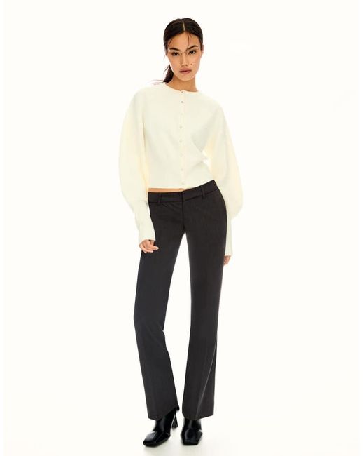 Bershka Bootcut Broek Met Lage Taille in het White