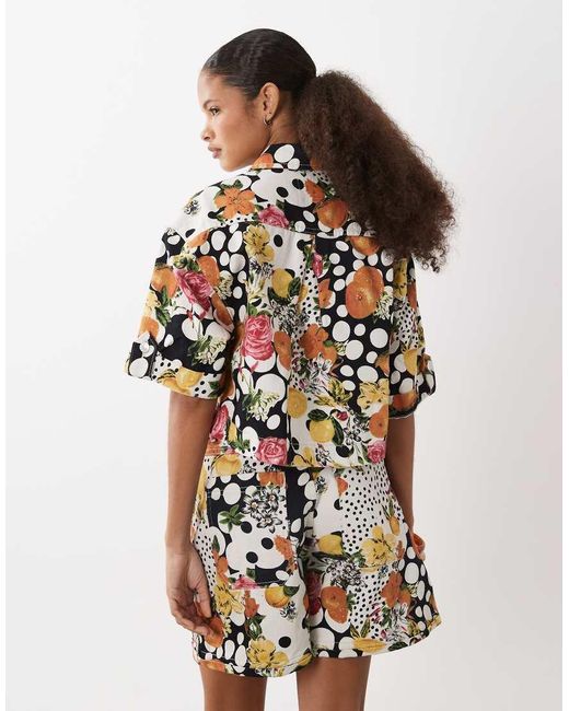 ASOS Multicolor Denim Boxy Shirt Co-ord