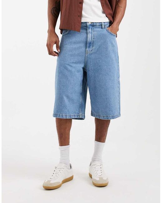 Cotton On Blue Super Baggy Jort for men