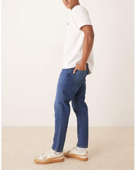 ASOS Blue Tapered Fit Jeans for men