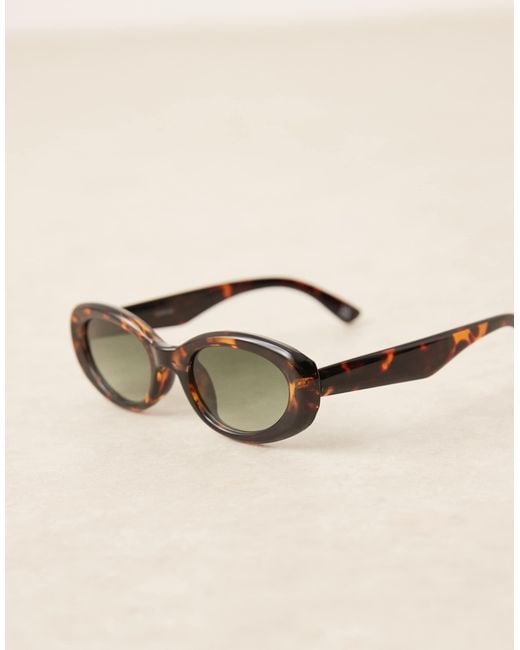 ASOS Brown Oval Sunglasses