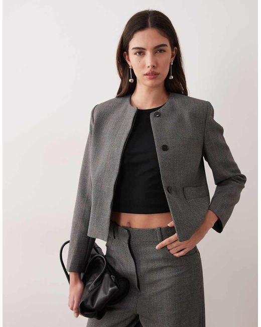 Mango Black Louis Collarless Blazer Co-ord