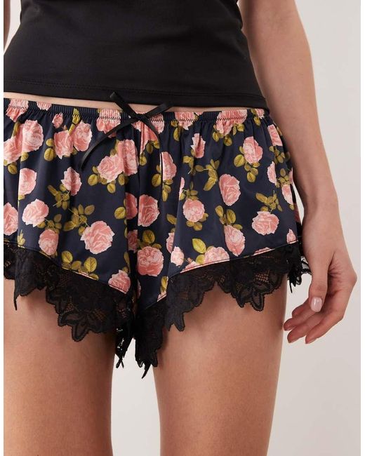 For Love & Lemons White Kayla Sleep Shorts