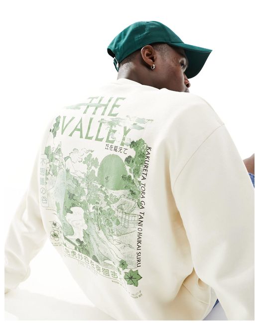 ASOS – oversize-sweatshirt in Green für Herren