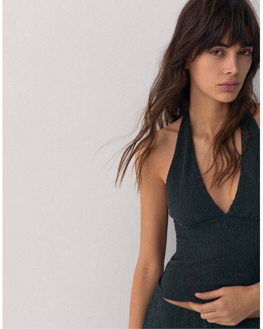 Pull&Bear Blue – neckholder-oberteil