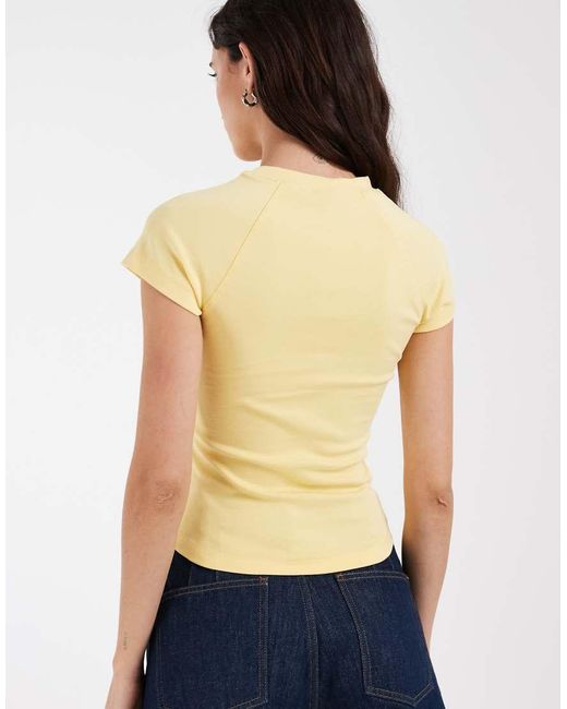 ASOS Blue Shrunken Raglan Baby Tee