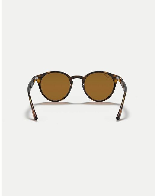 Ray-Ban Natural Rb2180 Round Polarised Sunglasses
