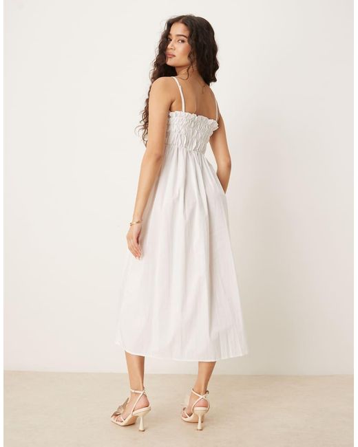 Glamorous Natural Square Neck Midi Dresses