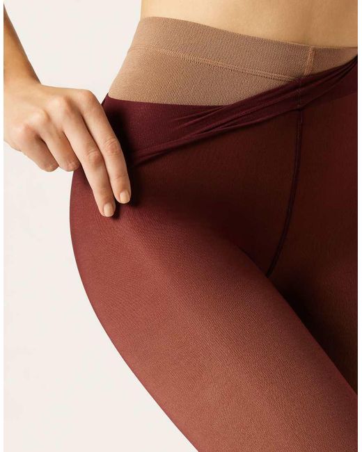 Calzedonia Red Sheer Effect Thermal Tights