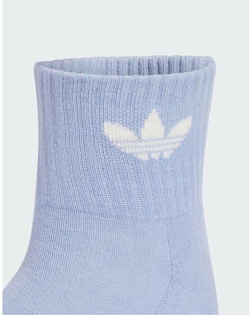 Adidas Originals Blue Mid Ankle Socks 6 Pairs