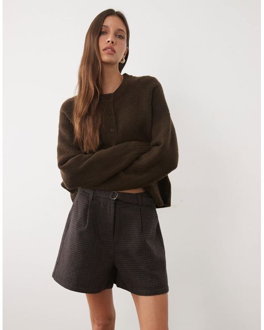 Threadbare Natural Mock Wool Shorts