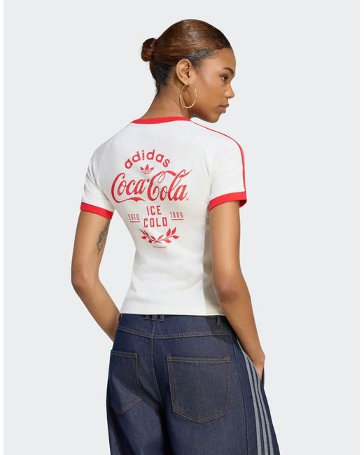 Adidas Originals White 3-Stripes Tee