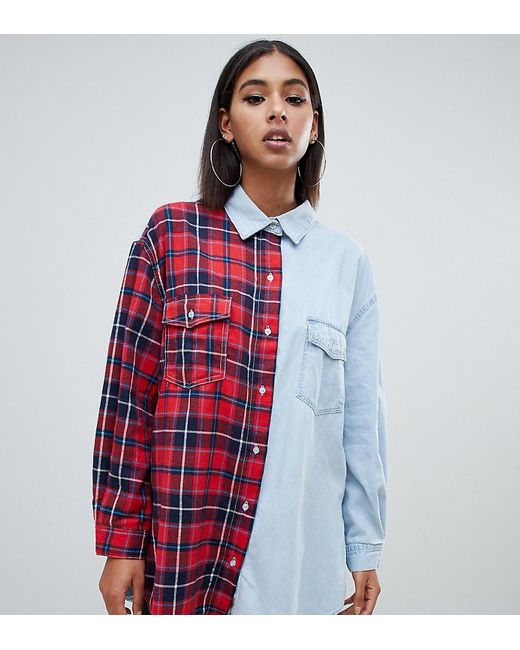 Missguided Blue Stonewash Oversized 