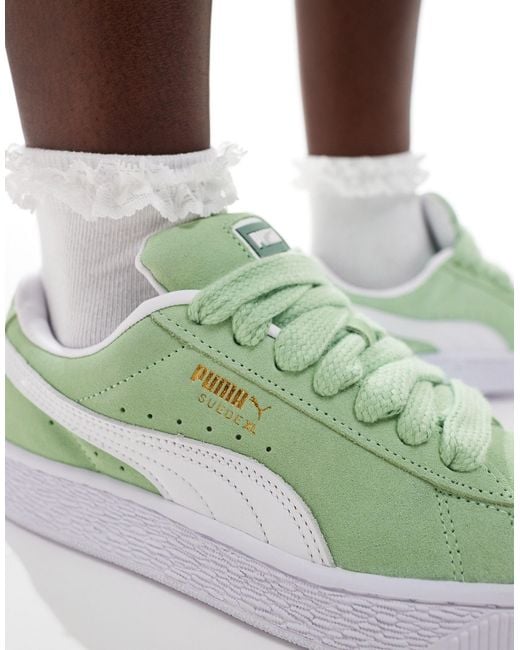 Suede xl - sneakers verdi e bianche di PUMA in Green