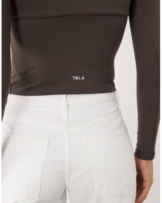 Tala Gray Dayflex V-neck Long Sleeve Top