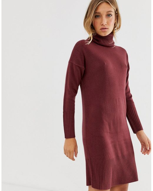 long roll neck jumper dress