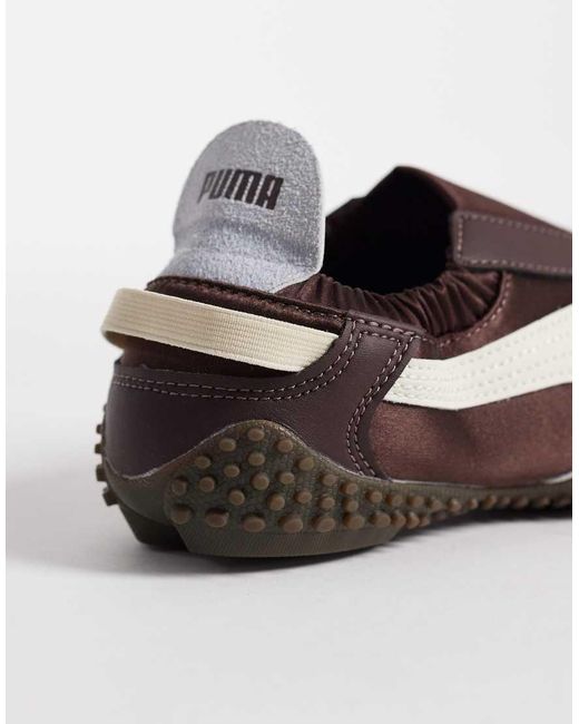 PUMA Brown Mostro Move Satin Trainers