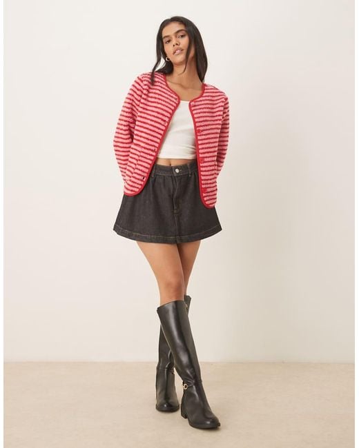 Threadbare Pink Borg Jacket