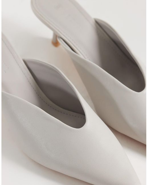 SEQWL White Maybach High Vamp Mules