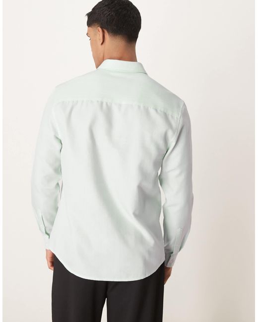 ASOS – formelles, bügelleichtes hemd in White für Herren