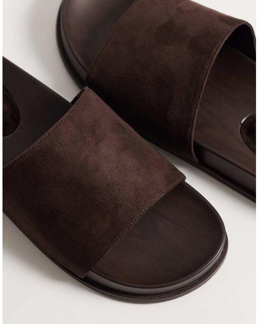 Glamorous Brown Footbed Sandals