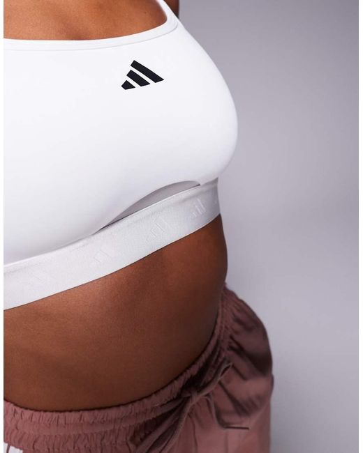 Adidas Originals White Adidas Training Hyperglam Bralette