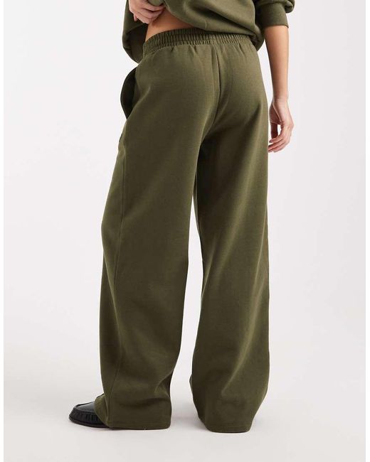 Miss Selfridge Green Wide Leg Sweatpants