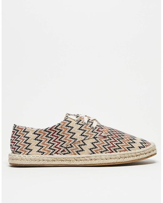 ASOS White Lace Up Espadrilles for men
