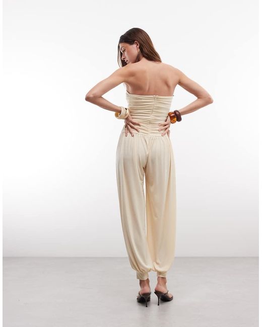 TFNC London Natural Slinky Bandeau Hareem Pant Jumpsuit