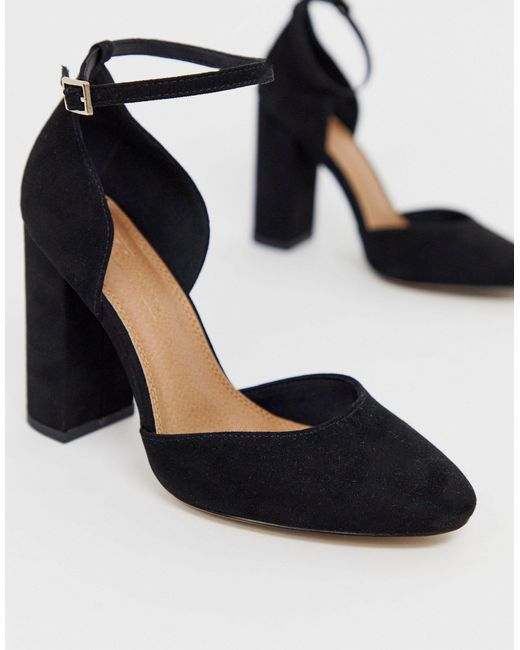 Pleasant - Chaussures à talon haut carré pointure large ASOS en coloris  Noir - Lyst