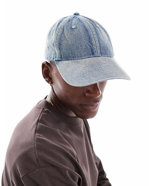 Levi's Blue Essential Side Logo Denim Baseball Cap for men