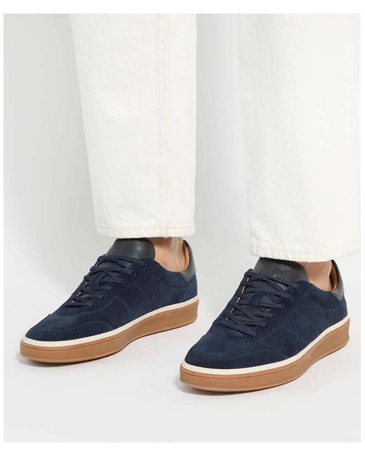 Dune Blue Wide Fit Tony Trainers for men