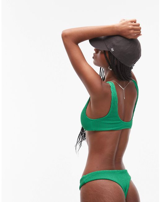 TOPSHOP Green Santorini Brazilian Bikini Bottoms
