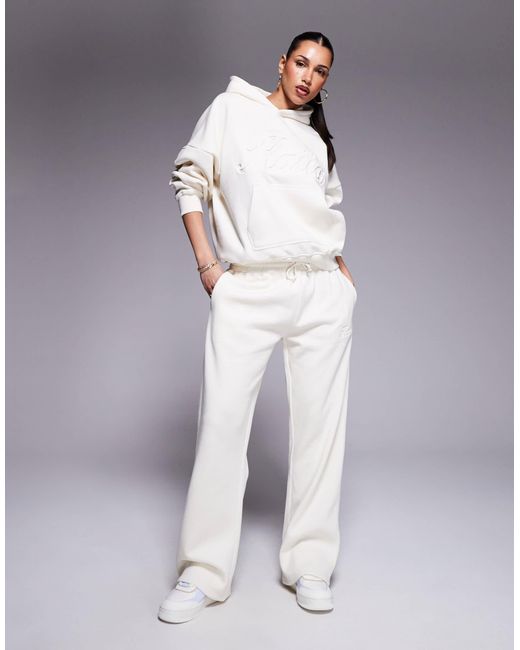 Kaiia Blue Cotton Rich Embossed Script Logo Trackies