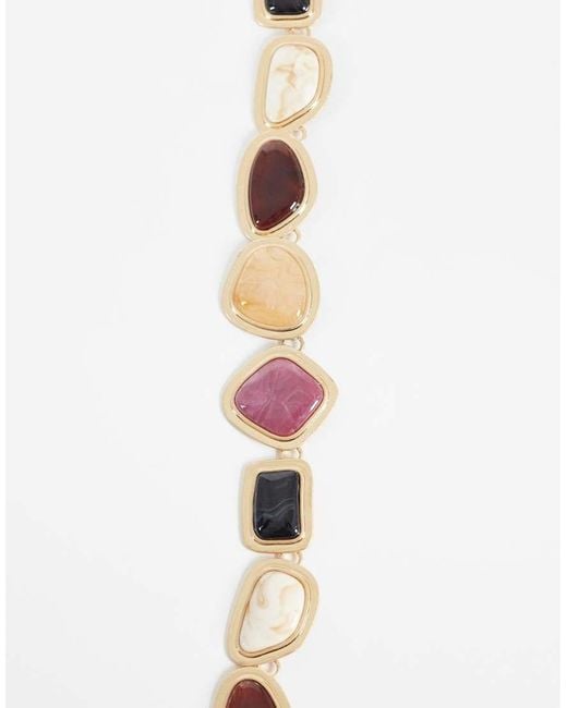 ASOS Natural Resin Stone Set Belt
