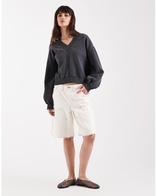 Levi's Gray Vintage V-neck Sweatshirt