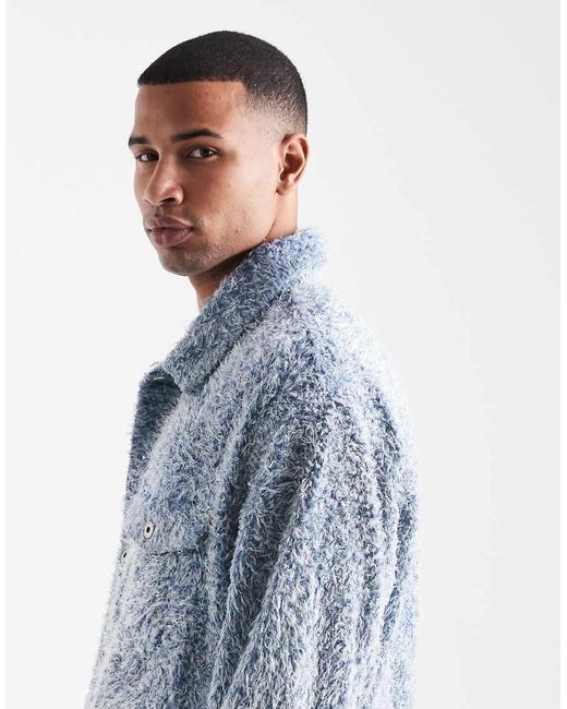 HUGO Blue Hugo Co-ord Kirkby Hairy Loose Fit Denim Jacket for men