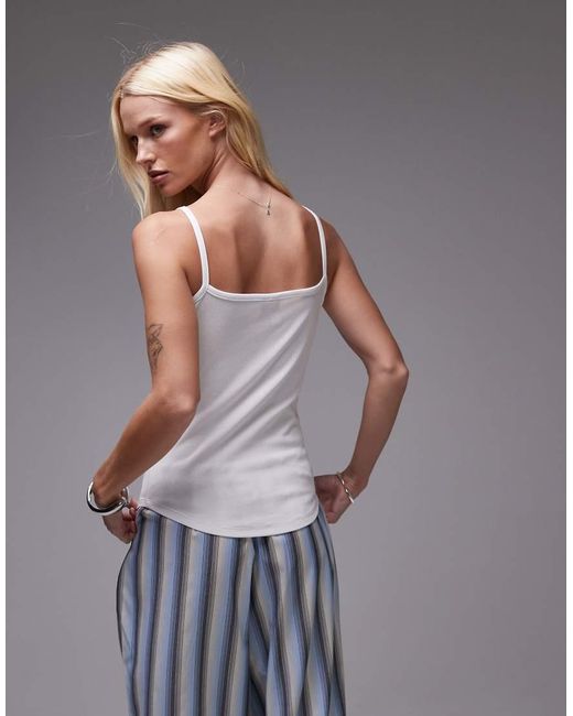 & Other Stories Gray Sleek Fit Jersey Strappy Vest