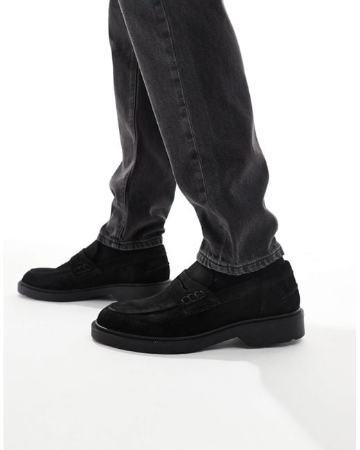Jack & Jones Black Suede Loafer for men
