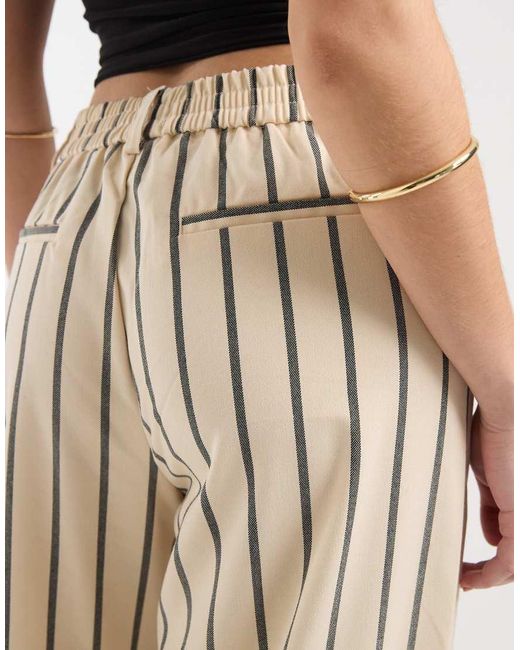 Object Natural Wide Leg Tailored Trousers
