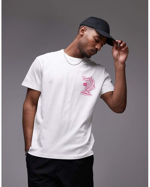Tommy Hilfiger Pink Hotdog Graphic T-shirt for men