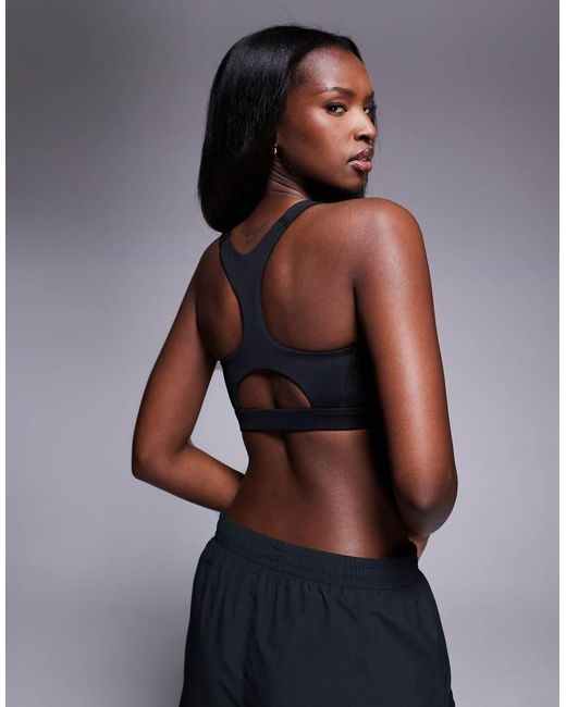 Adidas Originals Gray Adidas Running Adizero Mid Support Sports Bra