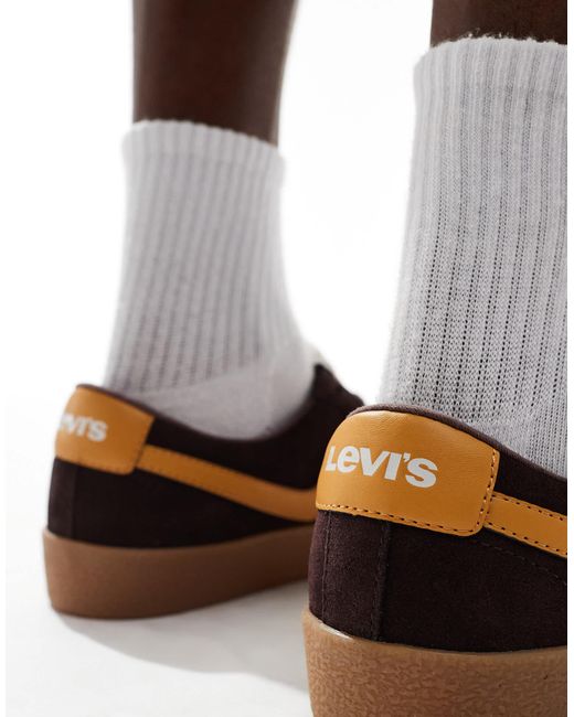 Levi's Gray Sneak Suede Trainers With Gumsole for men