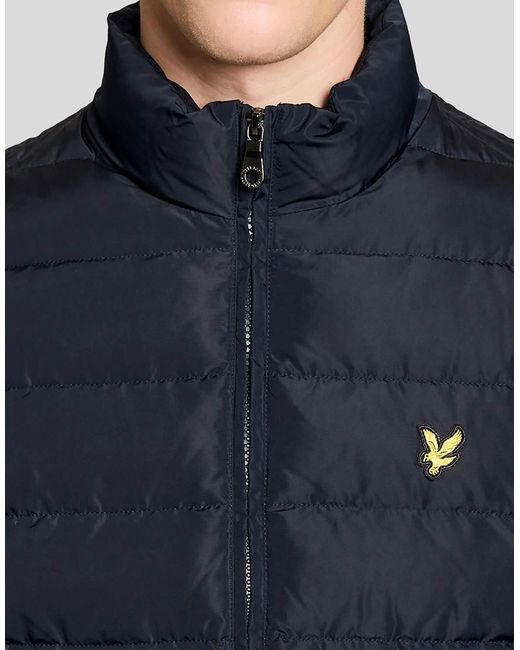 Lyle & Scott Blue Quilted Jacket for men