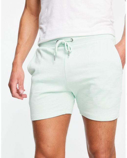 ASOS Jersey Skinny Shorts in Green for Men Lyst