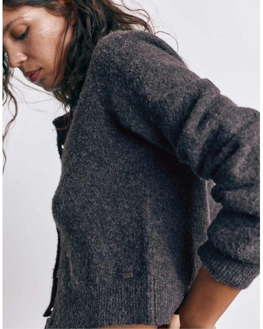 Pull&Bear Blue Button-Up Knit Cardigan