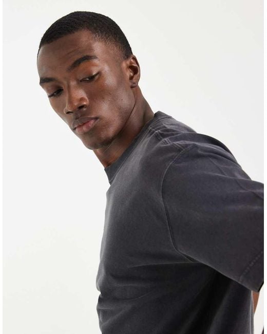 Hollister Blue Heavyweight Elevated Chest Logo T-Shirt for men